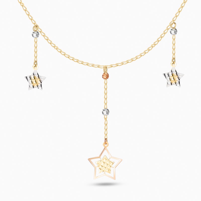 Miss L' by L'azurde Stars Shaped Pendant with Chain in 18K Gold - Image 1